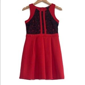 Rue 21 Lace A-Line Dress Red Black Size Medium NWT New with Tags